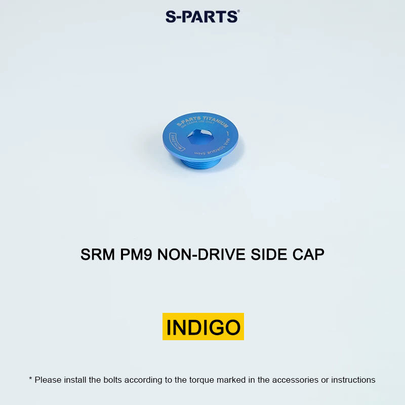 Grade 5 Titanium Crank Cap for SRM PM9 Power Meter Cranks | Drive Side or Non-Drive Side
