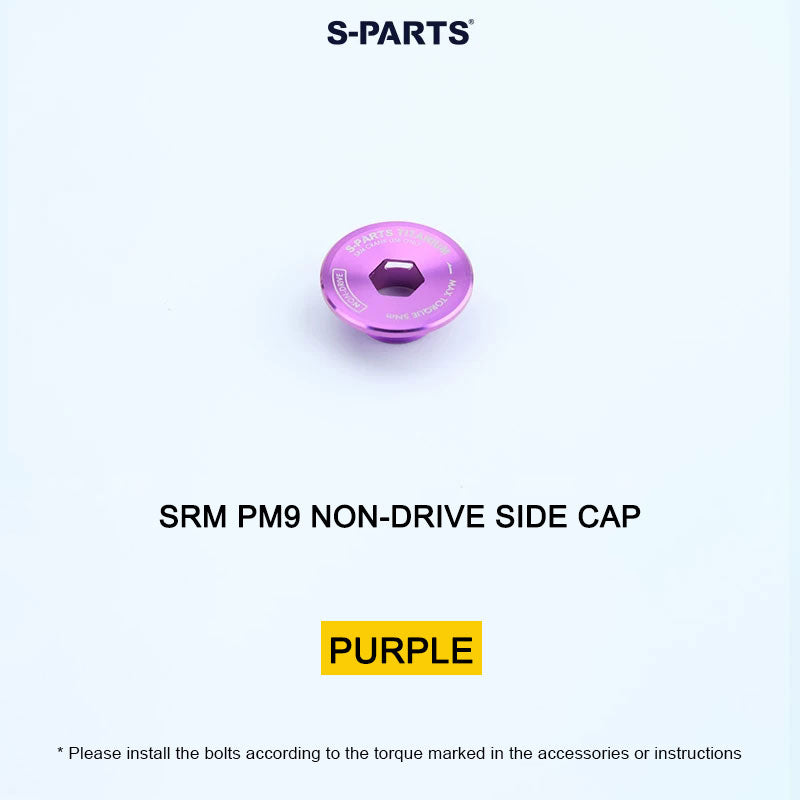 Grade 5 Titanium Crank Cap for SRM PM9 Power Meter Cranks | Drive Side or Non-Drive Side