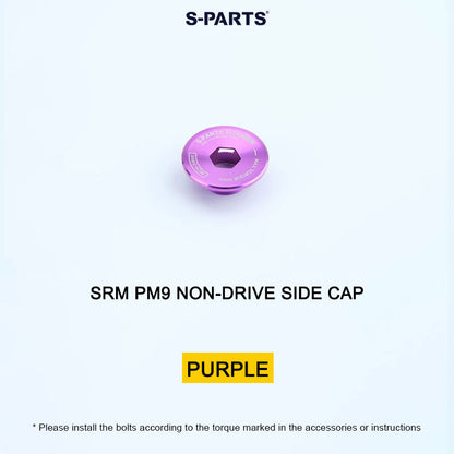 Grade 5 Titanium Crank Cap for SRM PM9 Power Meter Cranks | Drive Side or Non-Drive Side