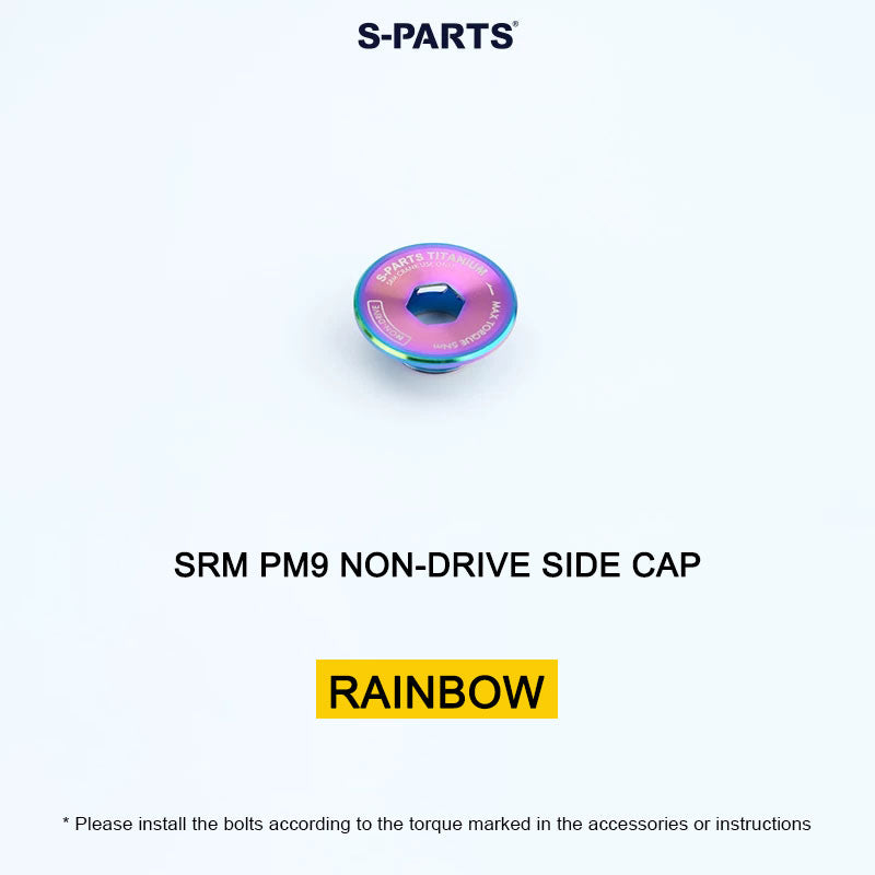 Grade 5 Titanium Crank Cap for SRM PM9 Power Meter Cranks | Drive Side or Non-Drive Side