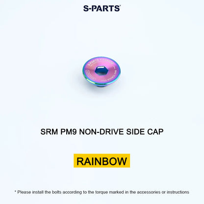 Grade 5 Titanium Crank Cap for SRM PM9 Power Meter Cranks | Drive Side or Non-Drive Side