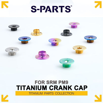 Grade 5 Titanium Crank Cap for SRM PM9 Power Meter Cranks | Drive Side or Non-Drive Side