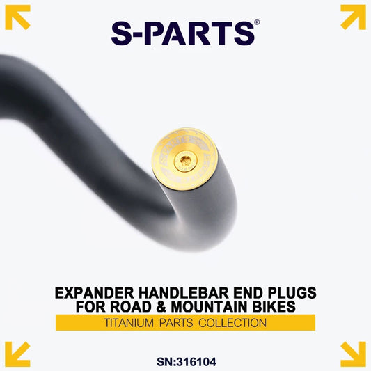 Grade 5 Titanium Expander Handlebar End Plugs for Road & MTB Bikes – 15mm Inner Diameter Lightweight Bar End Plugs