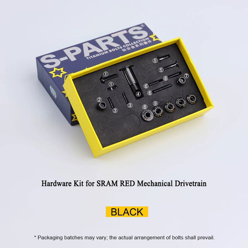 Grade 5 Titanium Hardware Kit for SRAM RED Mechanical Drivetrain Derailleur (17 PCS)