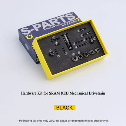 Grade 5 Titanium Hardware Kit for SRAM RED Mechanical Drivetrain Derailleur (17 PCS)