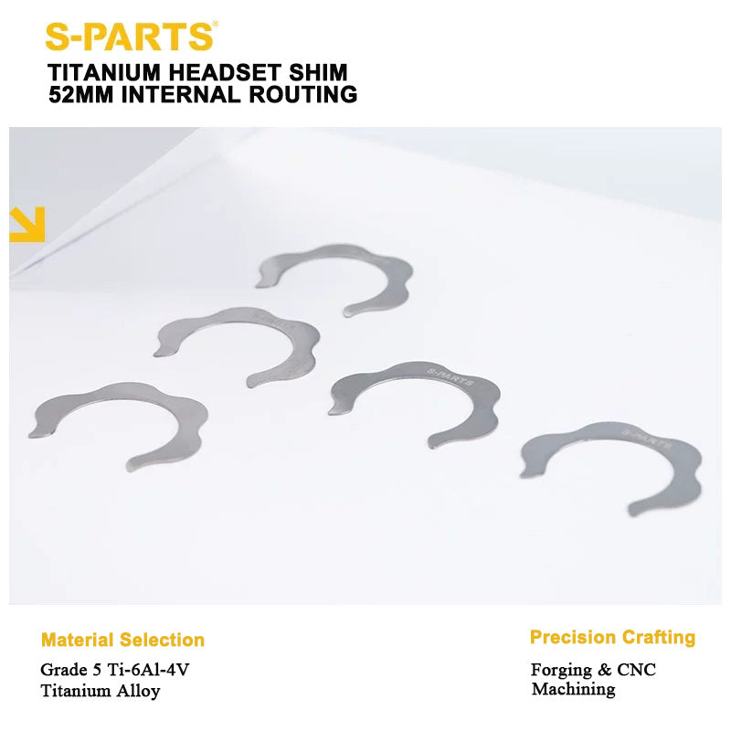 Grade 5 Titanium Headset Shim | 52mm Internal Routing | 0.5mm / 1mm