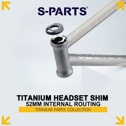 Grade 5 Titanium Headset Shim | 52mm Internal Routing | 0.5mm / 1mm