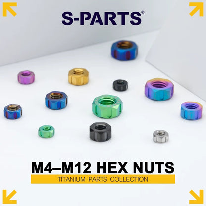 Grade 5 Titanium Hex Nuts M4–M12 | Metric & Fine Thread