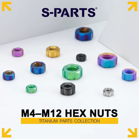 Grade 5 Titanium Hex Nuts M4–M12 | Metric & Fine Thread