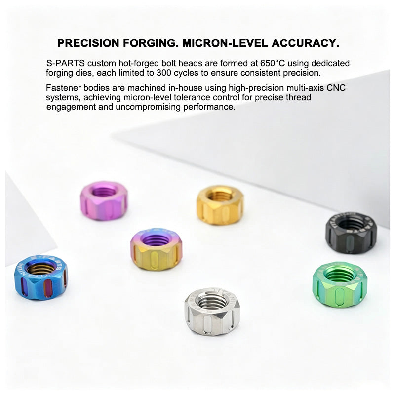 Grade 5 Titanium Hex Nuts M4–M12 | Metric & Fine Thread
