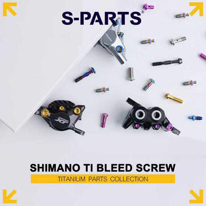 Grade 5 Titanium M6×20mm Bleed Screw for Shimano Hydraulic Disc Brakes