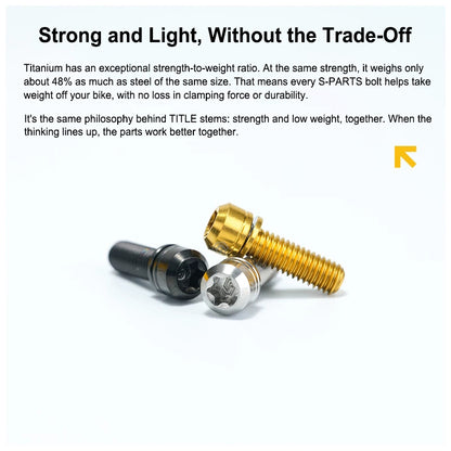 Grade 5 Titanium MTB Stem Bolt Kit for TITLE ST1/ST2/DM1