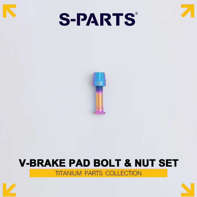 Grade 5 Titanium MTB V-Brake Pad Bolt & Nut Set – 4.6g