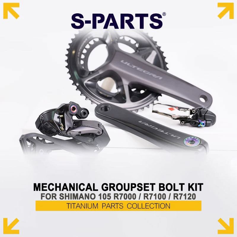 Grade 5 Titanium Mechanical Groupset Bolt Kit for Shimano 105 R7000 / R7100 / R7120 Derailleur (20PCS)