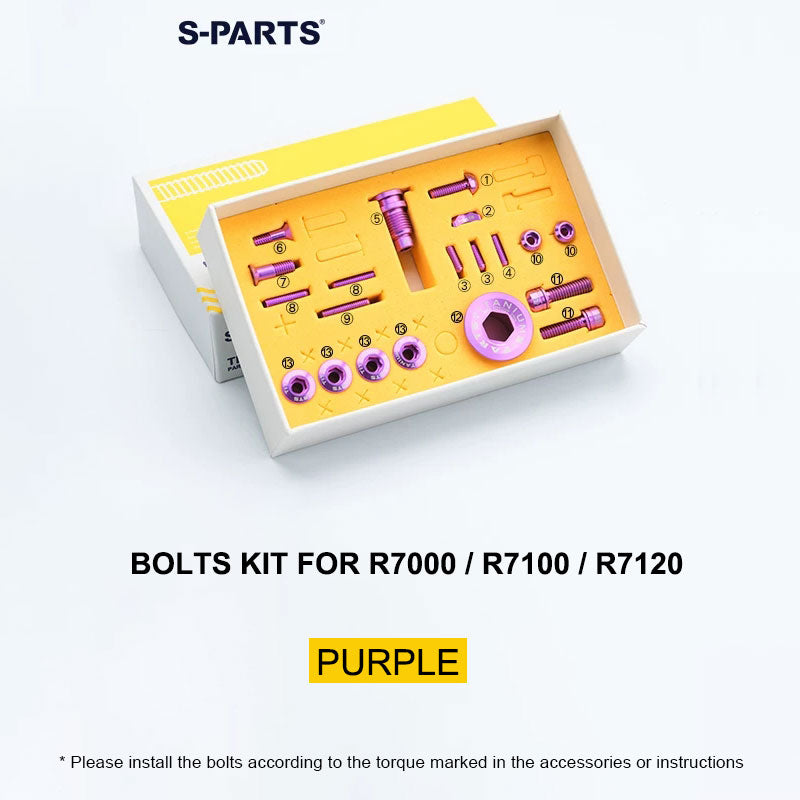 Grade 5 Titanium Mechanical Groupset Bolt Kit for Shimano 105 R7000 / R7100 / R7120 Derailleur (20PCS)