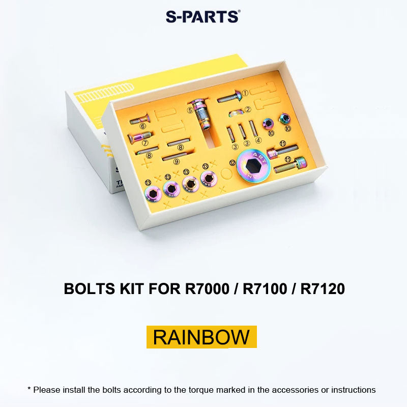 Grade 5 Titanium Mechanical Groupset Bolt Kit for Shimano 105 R7000 / R7100 / R7120 Derailleur (20PCS)
