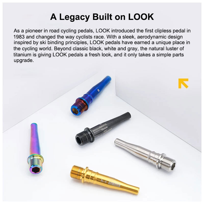 Grade 5 Titanium Pedal Axle & Parts for LOOK KEO 2 MAX