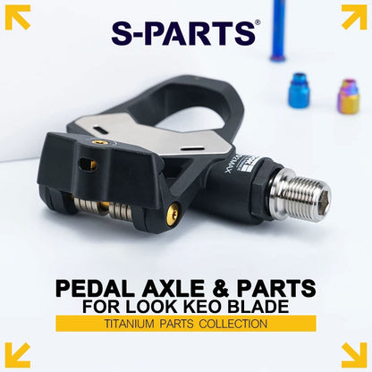 Grade 5 Titanium Pedal Spindle & Hardware for LOOK KEO BLADE Pedals