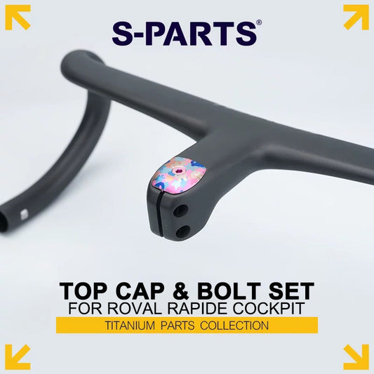 Grade 5 Titanium Headset Top Cap & M6×30 Bolt Set for Specialized ROVAL 3DAM Integrated Cockpit