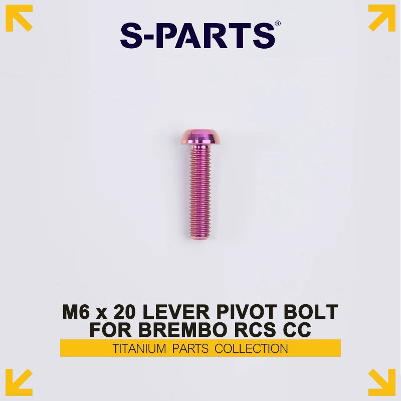 Grade 5 Titanium M6x20mm Lever Pivot Bolt for Brembo RCS Corsa Corta (RCS CC)