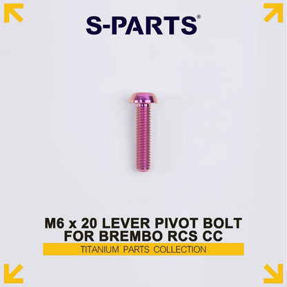 Grade 5 Titanium M6x20mm Lever Pivot Bolt for Brembo RCS Corsa Corta (RCS CC)