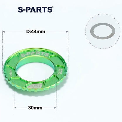 Grade 5 Titanium Center Lock Disc Brake Rotor Lockring – M30 × 7mm (44mm OD) for MTB, Road & Gravel Bikes