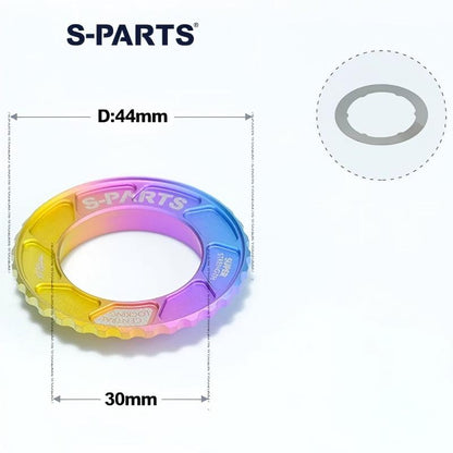 Grade 5 Titanium Center Lock Disc Brake Rotor Lockring – M30 × 7mm (44mm OD) for MTB, Road & Gravel Bikes