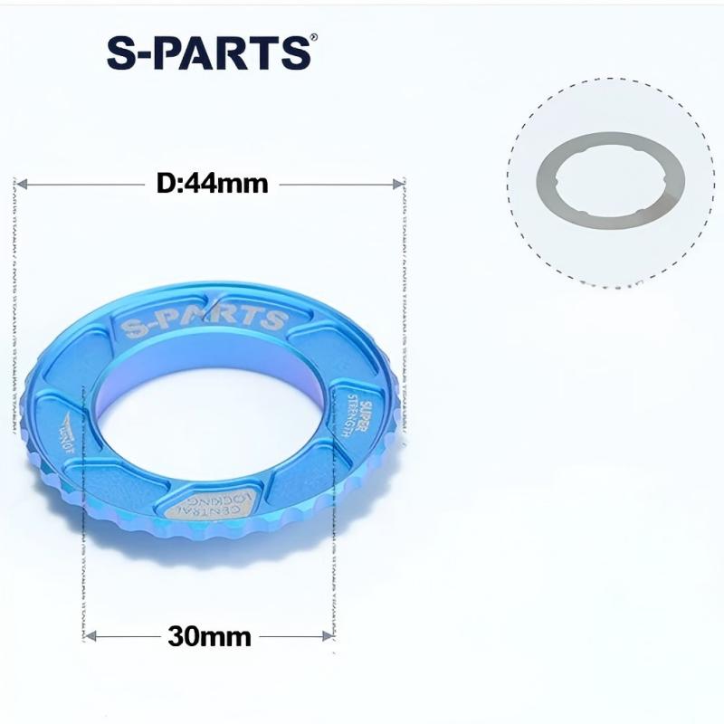 Grade 5 Titanium Center Lock Disc Brake Rotor Lockring – M30 × 7mm (44mm OD) for MTB, Road & Gravel Bikes