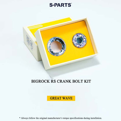 BIGROCK RS Titanium Crank Bolt & Self-Extracting Cap Kit SHIMANO TL-LR15 Compatible