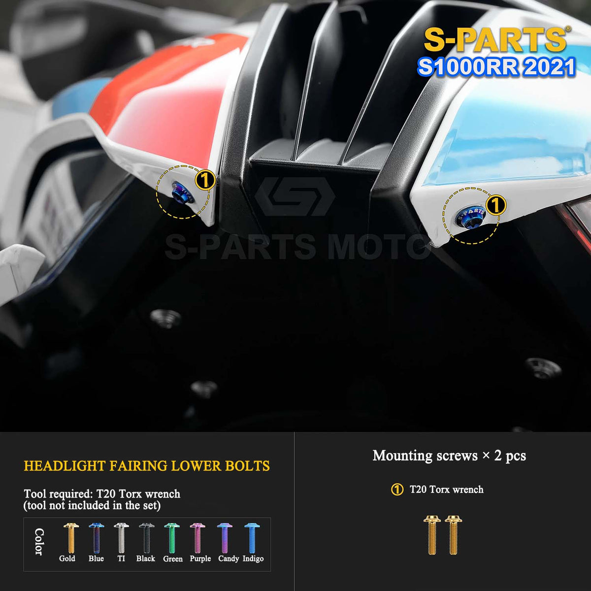 Grade 5 Titanium Bolts & Fasteners for 2021 BMW S1000RR