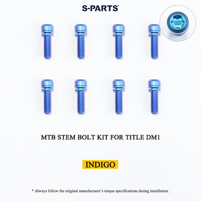 Grade 5 Titanium MTB Stem Bolt Kit for TITLE ST1/ST2/DM1