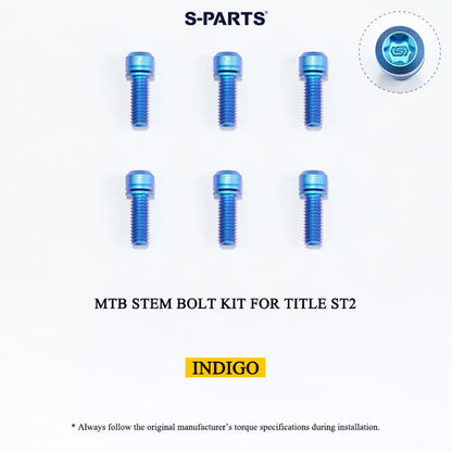 Grade 5 Titanium MTB Stem Bolt Kit for TITLE ST1/ST2/DM1