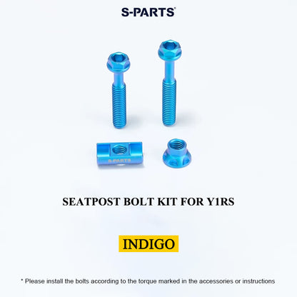 Grade 5 Titanium Seatpost Bolt Kit for COLNAGO Y1RS / V5RS – Saddle Clamp Hardware