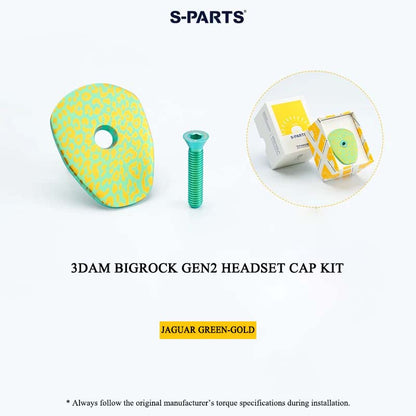 BIGROCK Gen 2 3DAM Titanium Headset Top Cap – 3D Printed Bicycle Cockpit Upgrade with Bolt