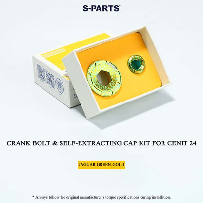 Titanium Crank Bolt & Self-Extracting Cap Kit for CENIT 24 Crankset | Grade 5 Ti-6Al-4V Upgrade