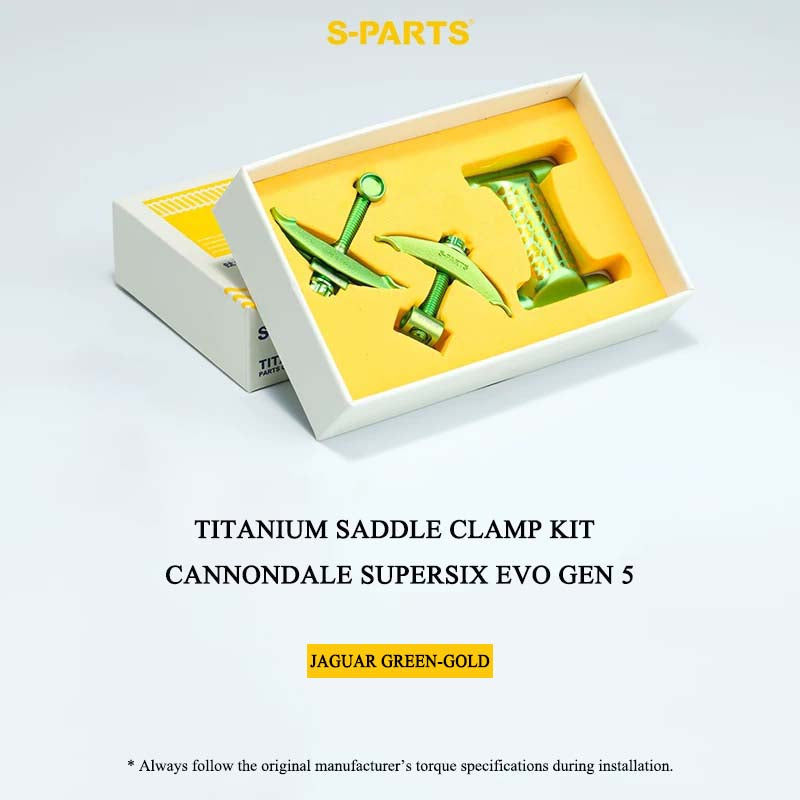 3D Printed Titanium Seatpost Saddle Clamp Kit, Two-Bolt, for Cannondale SuperSix EVO Gen 5