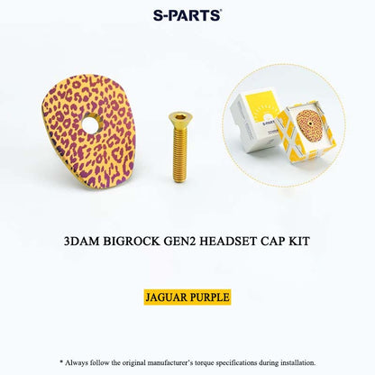 BIGROCK Gen 2 3DAM Titanium Headset Top Cap – 3D Printed Bicycle Cockpit Upgrade with Bolt