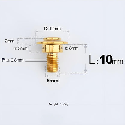 M5x10-36.5mm Titanium Shoulder Bolts for Motorcycle - Gold