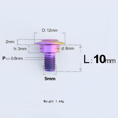 M5x10-36.5mm Titanium Shoulder Bolts for Motorcycle - Candy