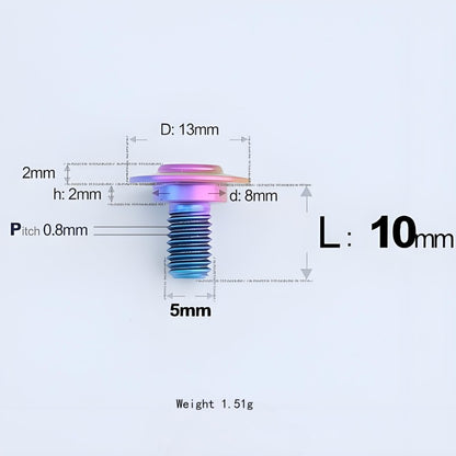 M5x10-36.5mm Titanium Shoulder Bolts for Motorcycle - Candy
