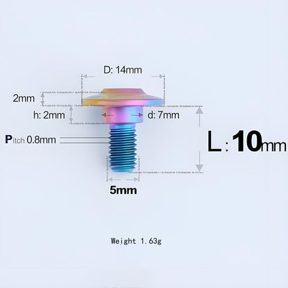 M5x10-36.5mm Titanium Shoulder Bolts for Motorcycle - Candy