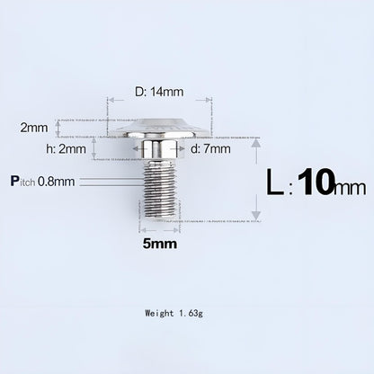 M5x10-36.5mm Titanium Shoulder Bolts for Motorcycle - TI