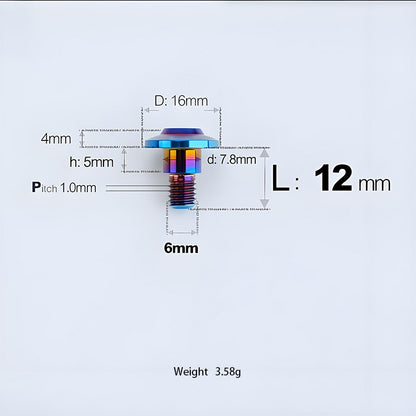 M6x11-45mm Titanium Shoulder Bolts for Motorcycle -  Blue