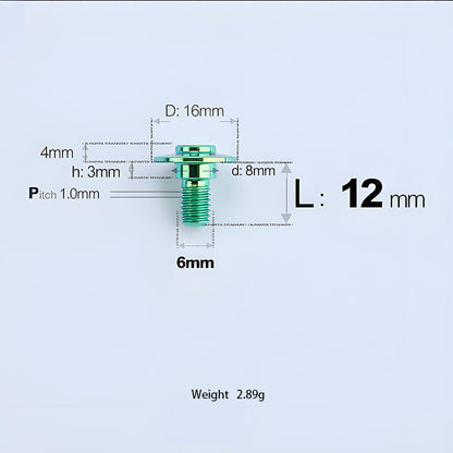 M6x11-45mm Titanium Shoulder Bolts for Motorcycle -  Green