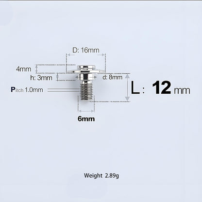 M6x11-45mm Titanium Shoulder Bolts for Motorcycle -  TI