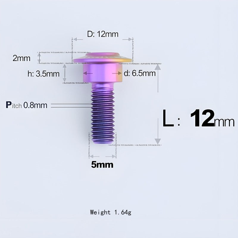 M5x10-36.5mm Titanium Shoulder Bolts for Motorcycle - Candy