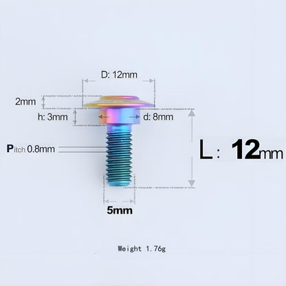 M5x10-36.5mm Titanium Shoulder Bolts for Motorcycle - Candy