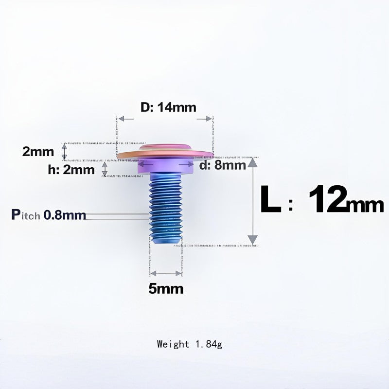 M5x10-36.5mm Titanium Shoulder Bolts for Motorcycle - Candy