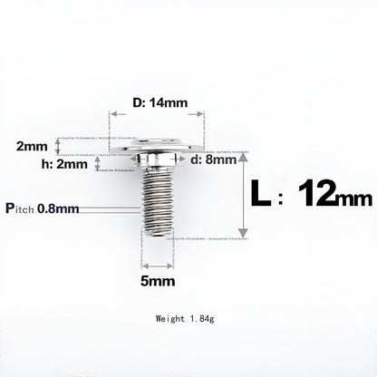 M5x10-36.5mm Titanium Shoulder Bolts for Motorcycle - TI