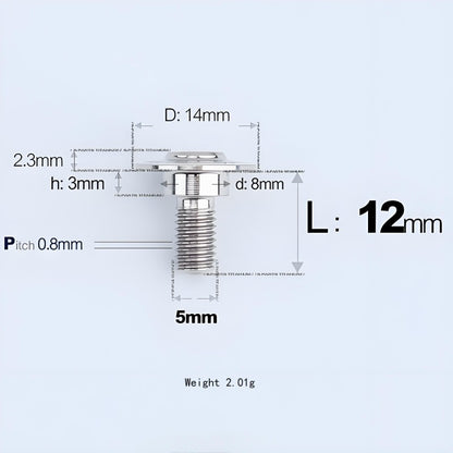 M5x10-36.5mm Titanium Shoulder Bolts for Motorcycle - TI